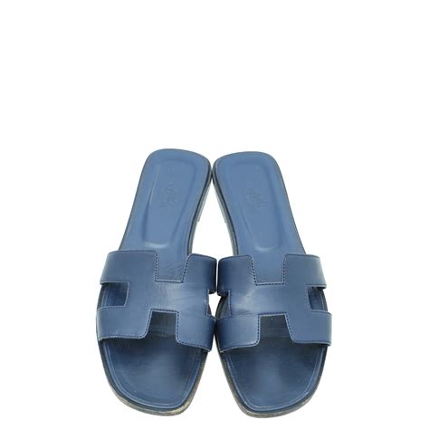 hermes royal blue shoes|Hermes oasis sandals.